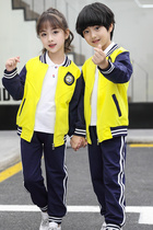 Primary school class uniform group purchase cotton suit custom kindergarten garden uniform Spring and autumn new childrens sportswear