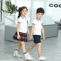 New kindergarten summer suit Mens and womens childrens British school uniform 61 primary school class suit sports suit