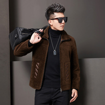 2021 new leather hair one mans wool wool wool pellet velvet short autumn winter coat tide