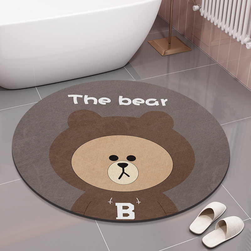 Diatom mud absorbent soft mat foot pad toilet powder room door non-slip into the door carpet toilet bathroom floor mat