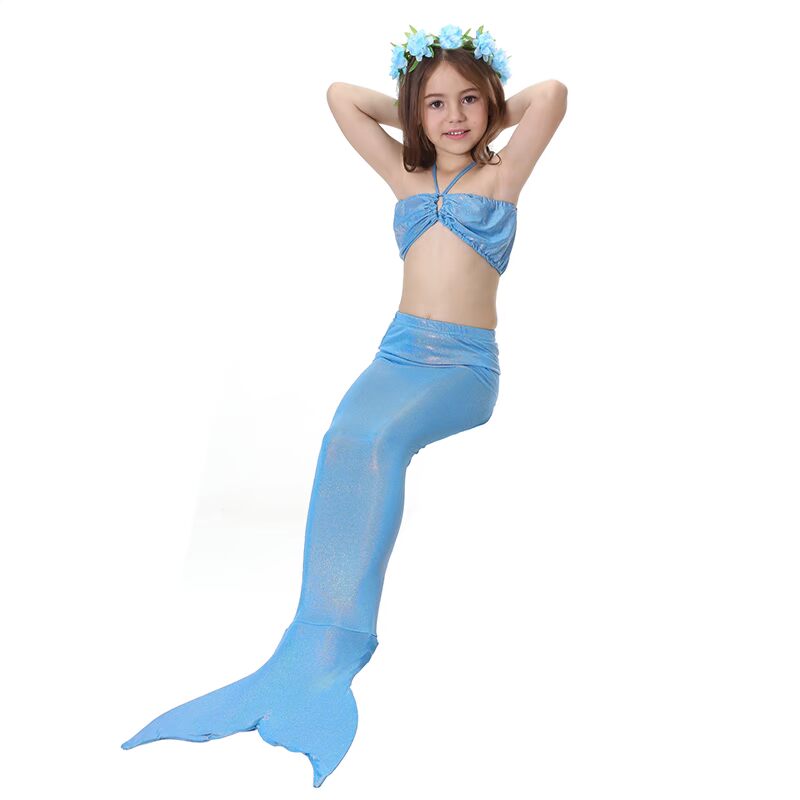 2017 mới nàng tiên cá áo tắm trẻ em bikini mùa xuân nóng bỏng bơi phù hợp với cô gái nàng tiên cá bãi biển bikini cồ tròn hở lưng