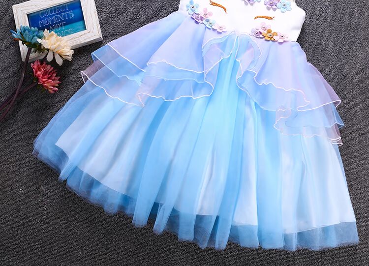 Cô gái mùa hè Váy Ma Baoli Váy Công chúa Kỳ Lân Váy Hoa Cô Gái Váy Halloween Performance Tutu áo vest trẻ em