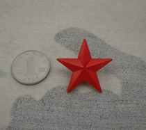 Metal badge Red five-pointed star badge Red Star chapter Red five-star hat emblem Zinc alloy diameter 2 6 cm