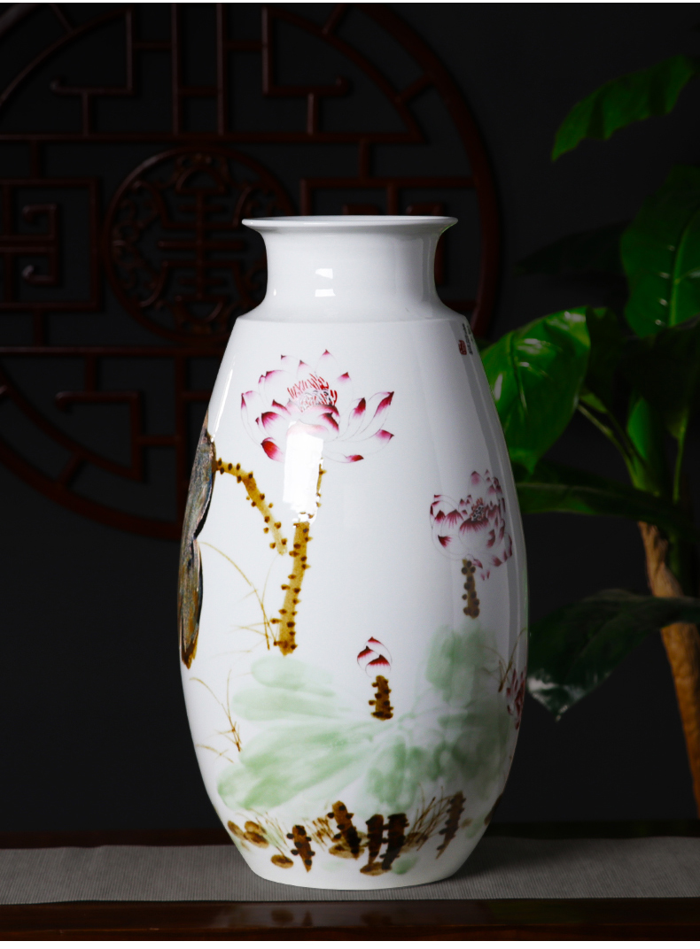 Jingdezhen porcelain of large vases, ceramic furnishing articles hand - made of new Chinese flower arranging large sitting room adornment ornament