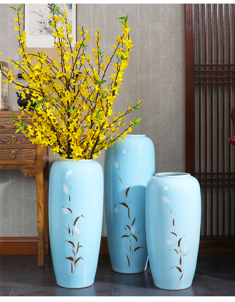 Ground ceramic vase large porcelain vases creative modern Chinese style living room home TV ark adornment furnishing articles