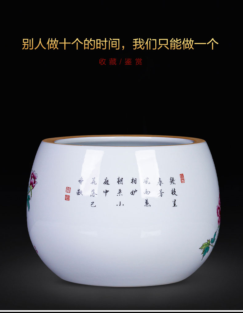 Jingdezhen ceramics aquarium cornucopia Chinese style household desktop furnishing articles TV ark, porch handicraft ornament