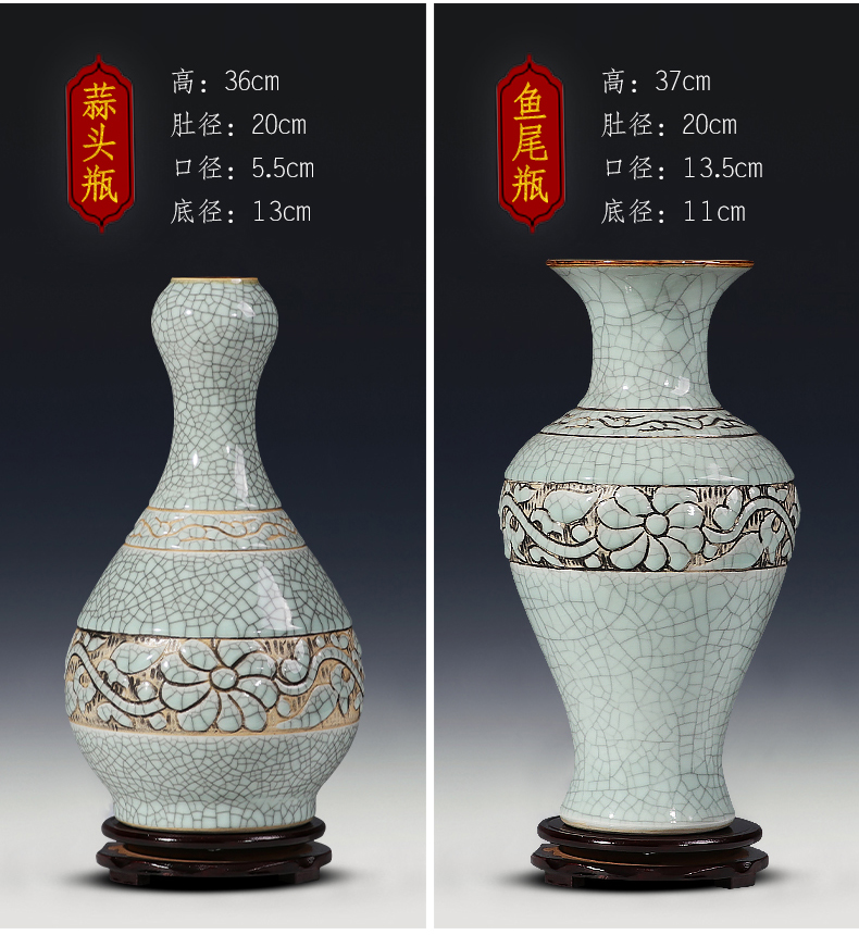 Porcelain of jingdezhen ceramics vase hand - carved restoring ancient ways do old son design classical sitting room adornment is placed