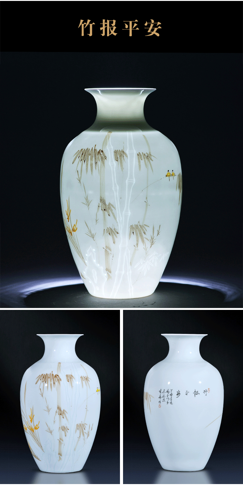 Jingdezhen ceramics manual hand - made vases under glaze color porcelain insulator knife clay flower arrangement sitting room place, household act the role ofing is tasted