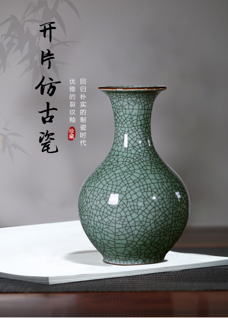 Jingdezhen porcelain antique vases, ceramic furnishing articles sitting room flower arranging new Chinese style household TV ark, wine accessories