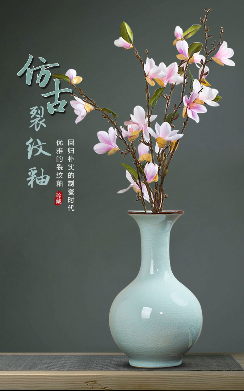 Jingdezhen ceramic vase furnishing articles antique porcelain flower arranging Chinese style restoring ancient ways is sitting room of I and contracted household ornaments