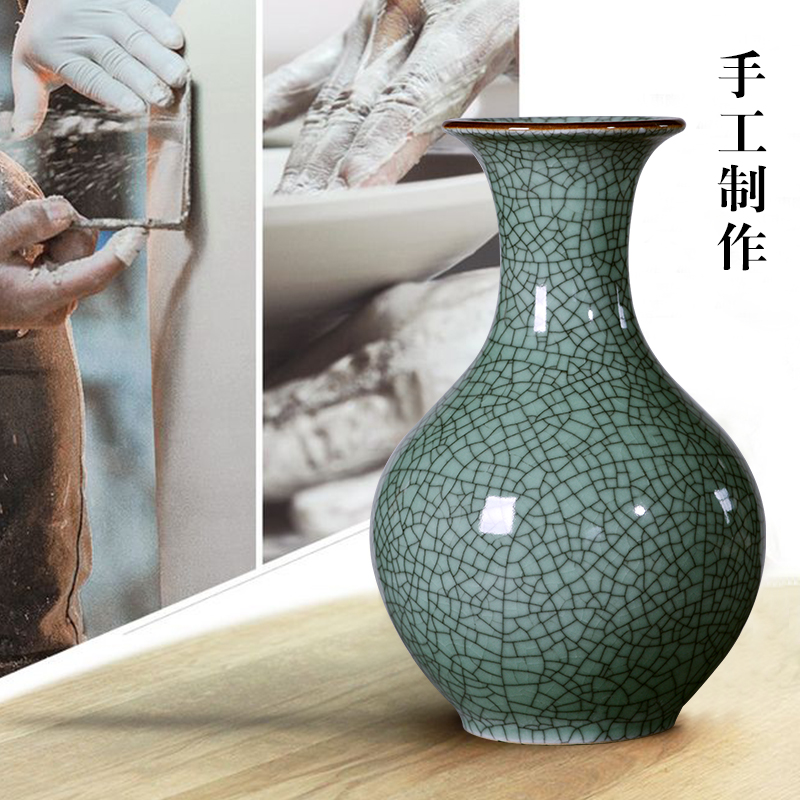 Jingdezhen porcelain antique vases, ceramic furnishing articles sitting room flower arranging new Chinese style household TV ark, wine accessories