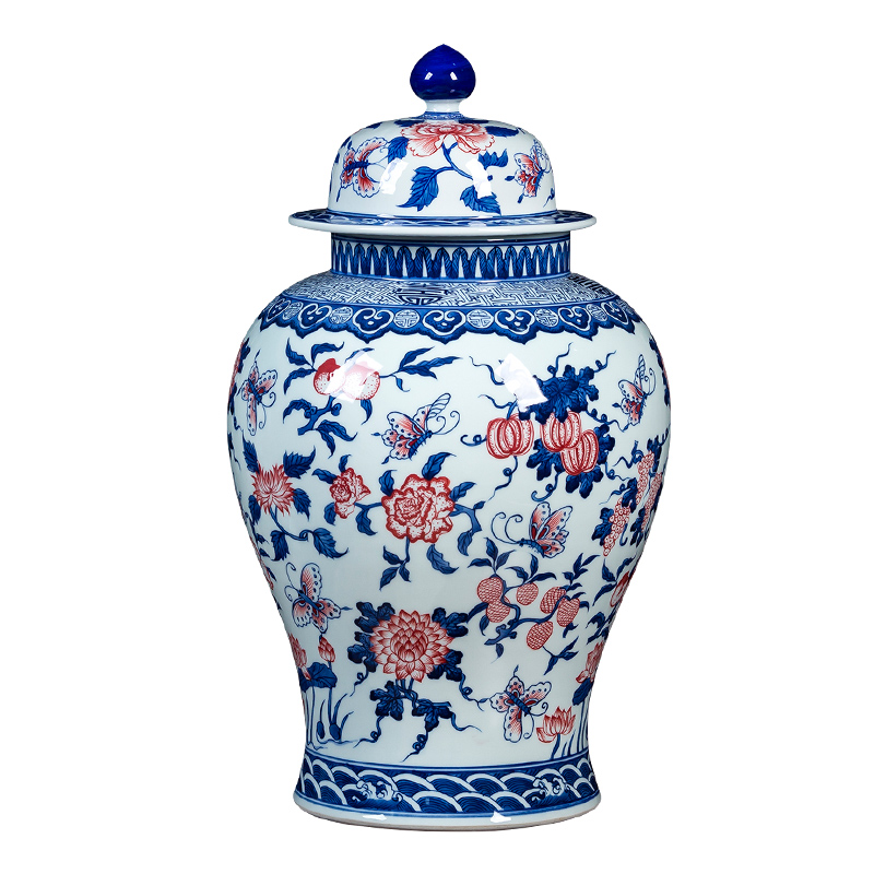 The General hand - made of blue and white porcelain of jingdezhen ceramics youligong tank storage tank by hand antique Chinese style household act the role ofing is tasted