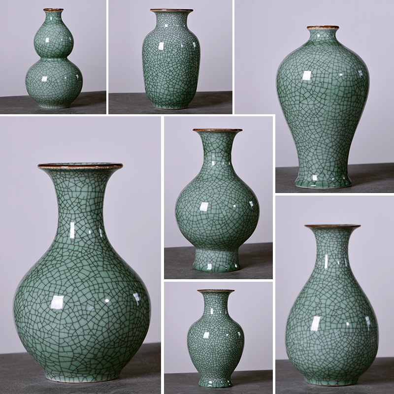 Jingdezhen porcelain antique vases, ceramic furnishing articles sitting room flower arranging new Chinese style household TV ark, wine accessories