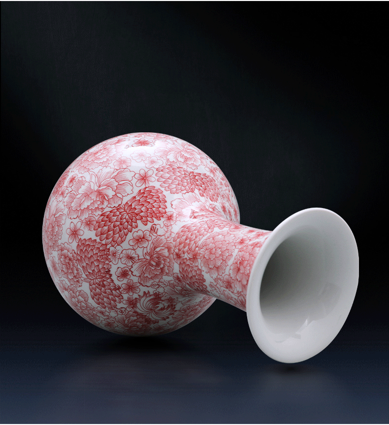 Jingdezhen ceramic vase furnishing articles of new Chinese style household act the role ofing is tasted sitting room flower arrangement craft porcelain porcelain arts and crafts