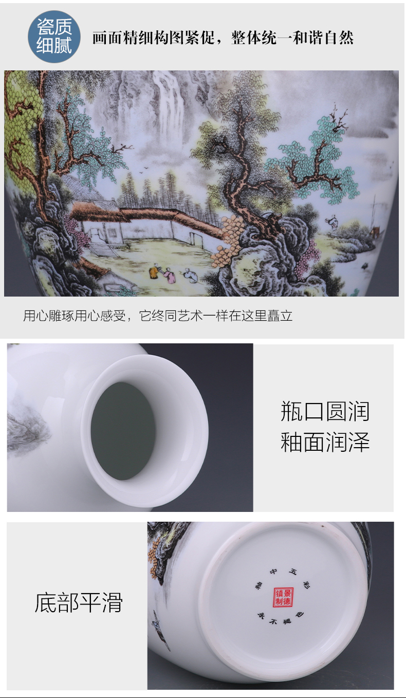 Porcelain of jingdezhen ceramics pastel blue and white Porcelain vase sitting room of Chinese style household decorative flower arranging office furnishing articles