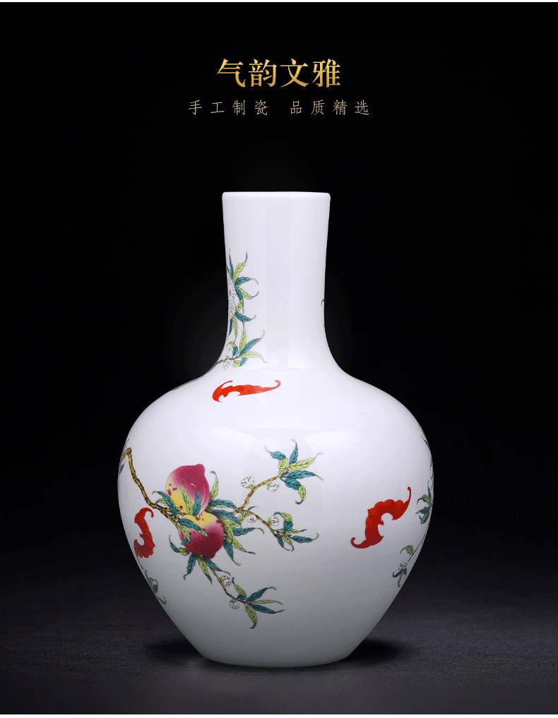 Porcelain of jingdezhen ceramics vase large sitting room place flower arranging restoring ancient ways is rich ancient frame of Chinese style household ornaments