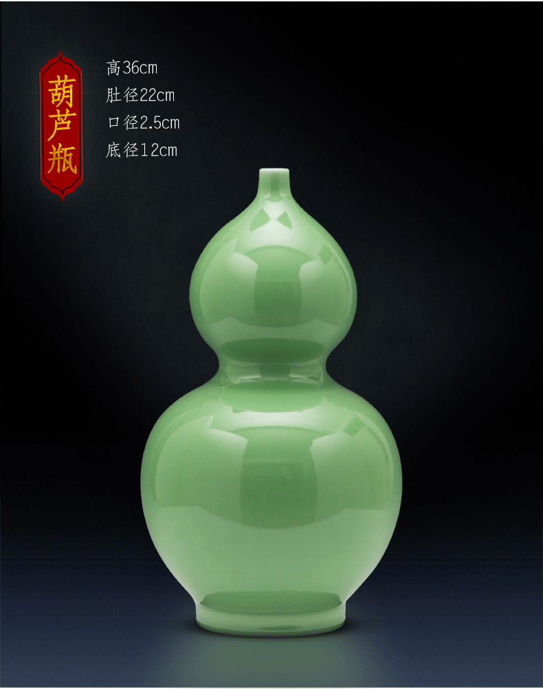 Jingdezhen ceramics vase son hand shadow blue glaze porcelain flower arrangement of Chinese style furnishing articles contracted household act the role ofing is tasted, the living room