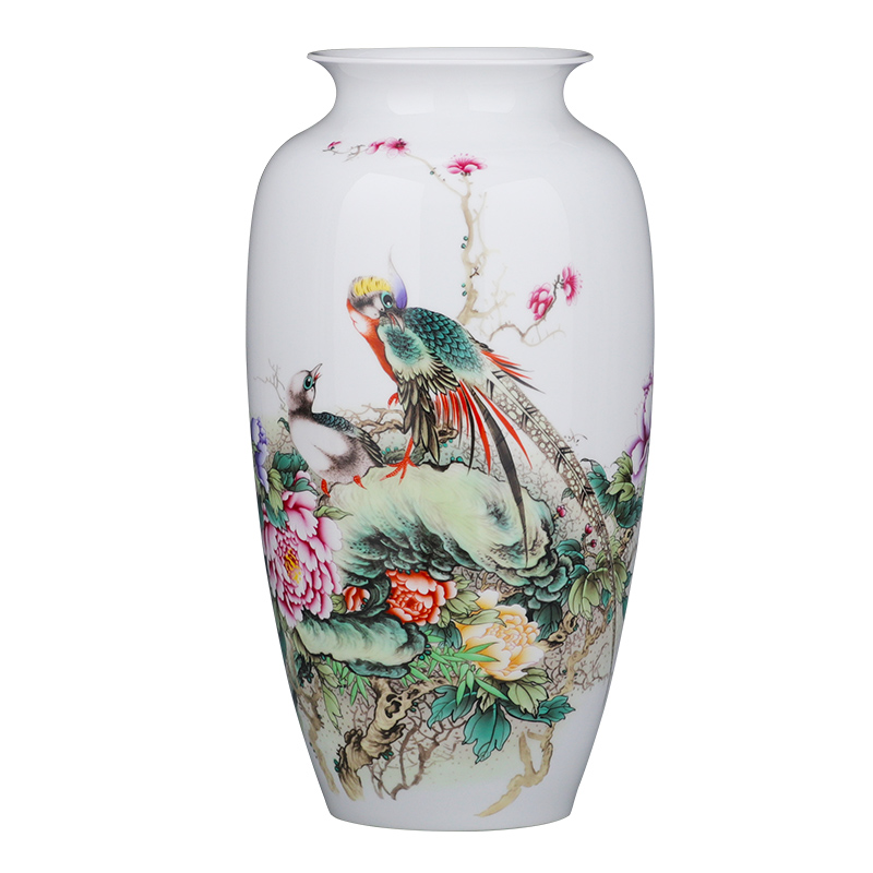 Porcelain of jingdezhen Porcelain vases, pottery and Porcelain furnishing articles sitting room dry flower arranging flowers child thin body new Chinese style household ornaments