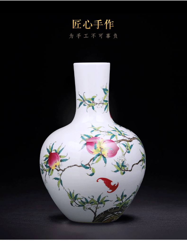 Porcelain of jingdezhen ceramics vase large sitting room place flower arranging restoring ancient ways is rich ancient frame of Chinese style household ornaments