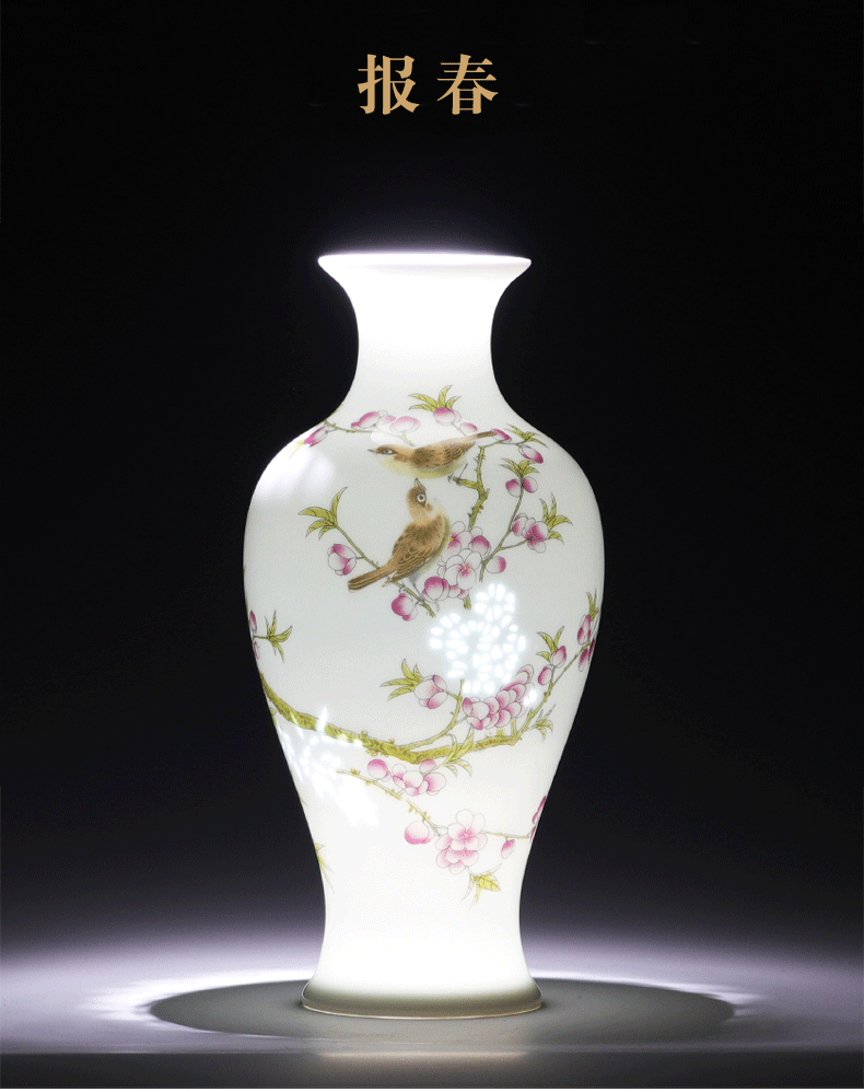 Porcelain of jingdezhen ceramics flower bottle manually exquisite flower arranging dried flowers of I sitting room home furnishing articles