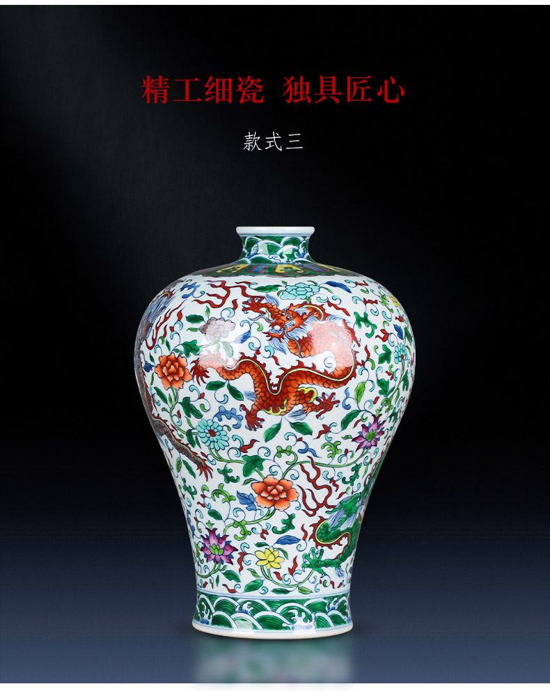 Jingdezhen ceramics furnishing articles hand - made archaize yongzheng blue - and - white youligong ears vases, antique household act the role ofing is tasted