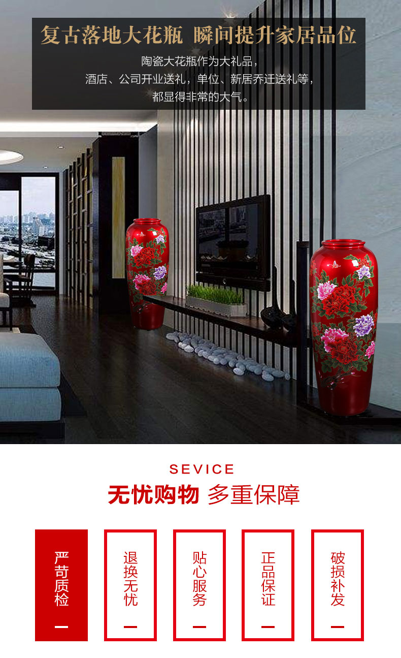 Jingdezhen ceramics craft of large vase large - sized furnishing articles sitting room the opened new Chinese style household act the role ofing is tasted