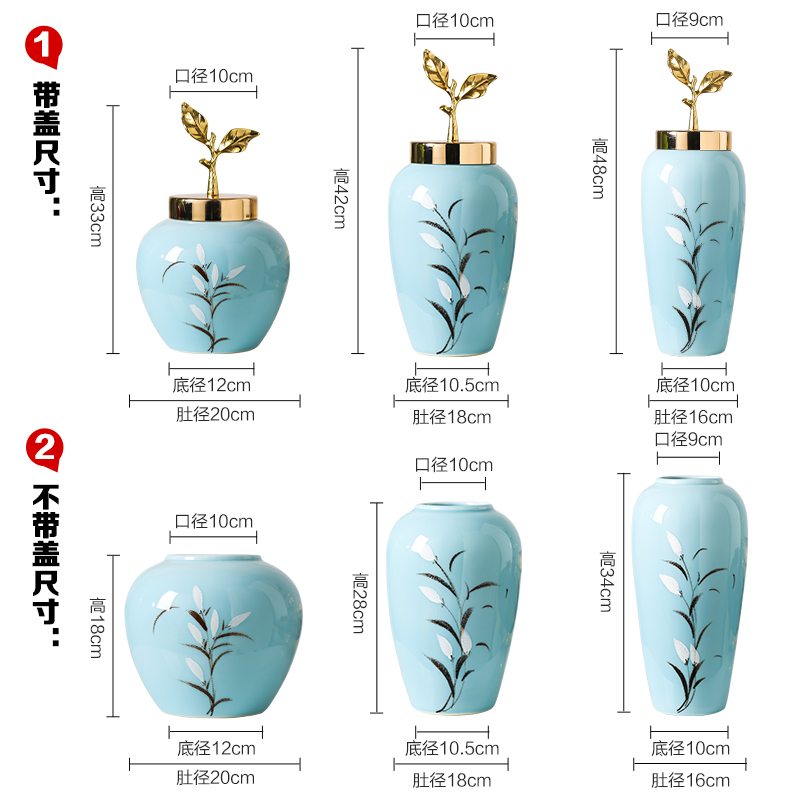 Jingdezhen ceramics simulation flower flower arranging flower bottle furnishing articles, the sitting room porch ark is contracted and I household adornment