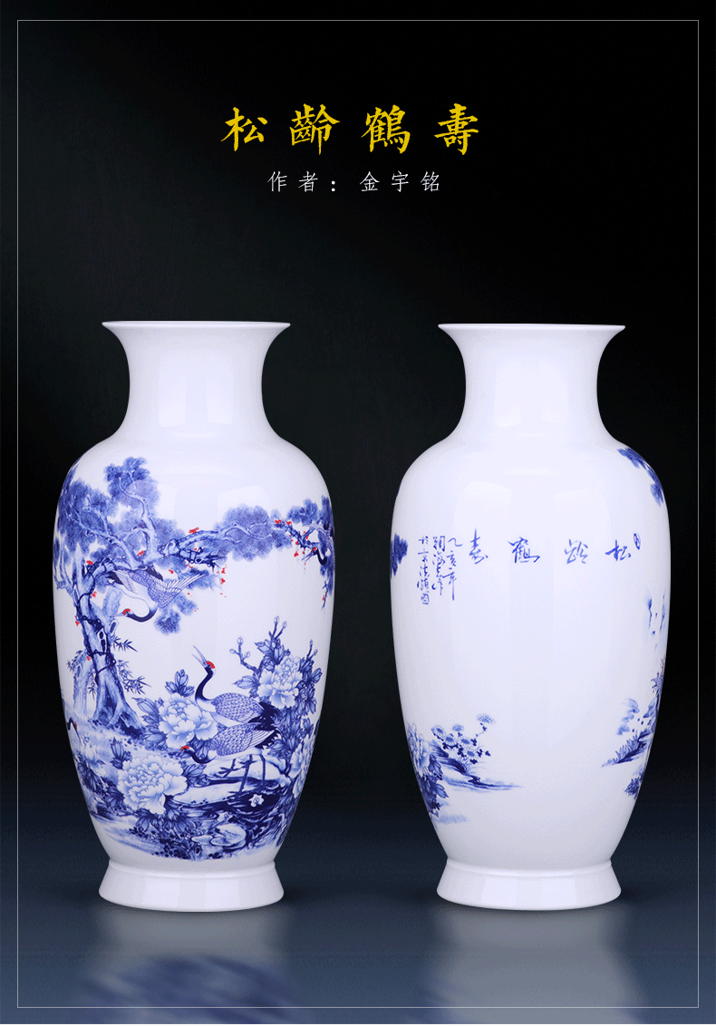 Porcelain of jingdezhen ceramics large ground vase sitting room place flower arranging I household adornment TV ark