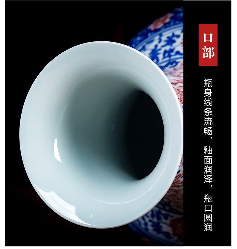 Jingdezhen ceramics manual hand - made archaize ssangyong 's ears of blue and white porcelain vase design restoring ancient ways household act the role ofing is tasted furnishing articles