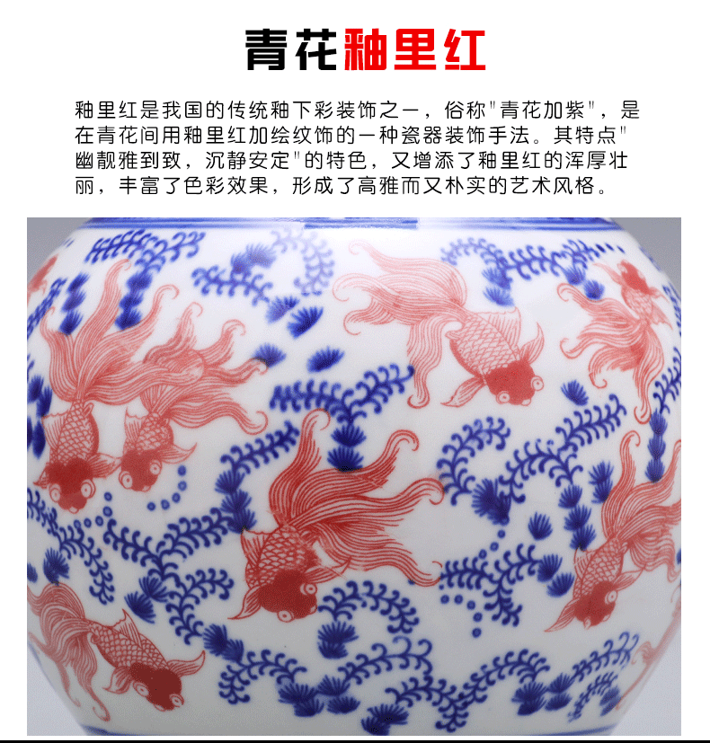 Porcelain of jingdezhen Porcelain vases, pottery and Porcelain place son jar modern new Chinese style household act the role ofing is tasted TV ark, decoration