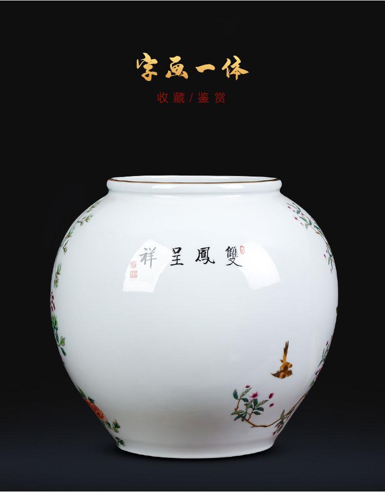 Jingdezhen ceramics creative vase expressions using jars Chinese style living room decoration furnishing articles TV ark, decorative arts and crafts