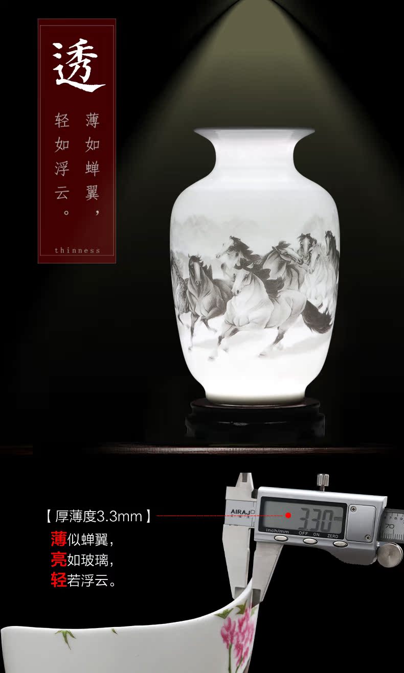 Porcelain of jingdezhen ceramics vase furnishing articles wine flower arranging rich ancient frame handicraft decoration household act the role ofing is tasted, the living room