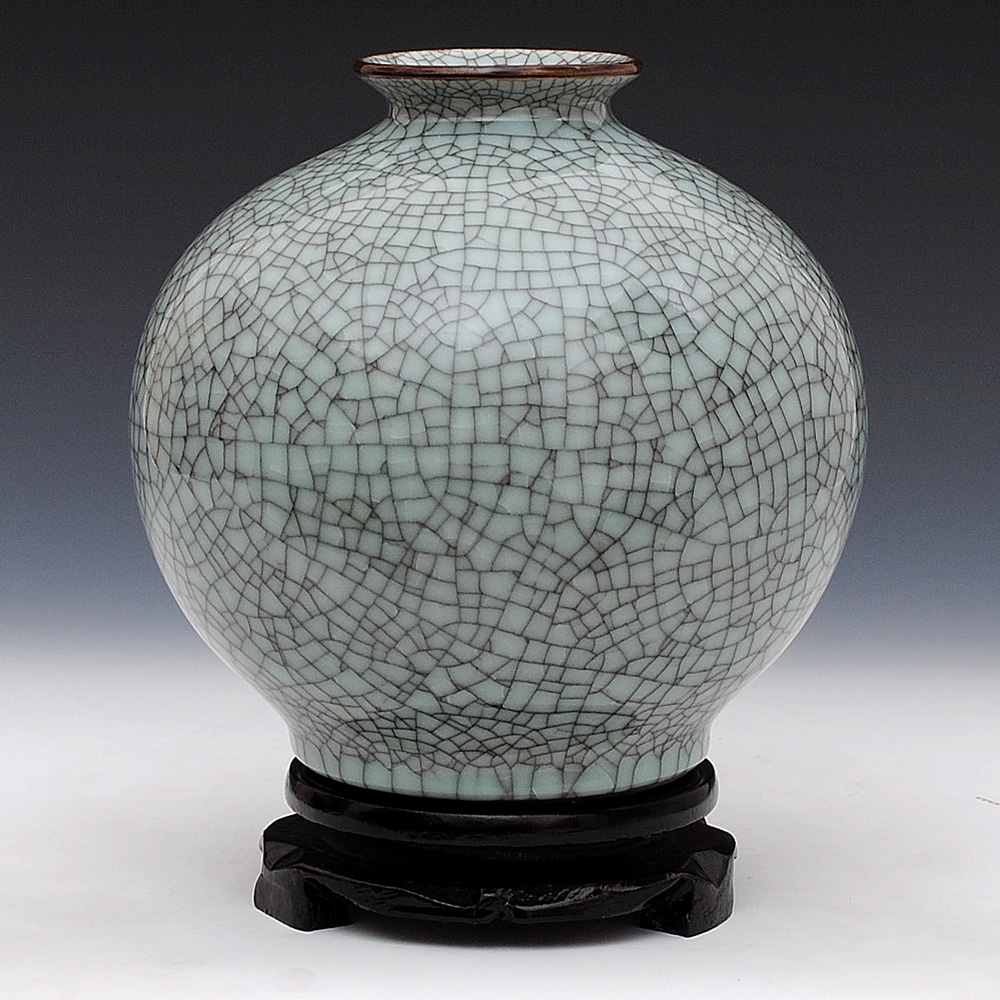 Archaize of jingdezhen ceramics up crack glaze vase bottle after classical household adornment handicraft furnishing articles