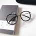 Phiên bản Hàn Quốc của nghệ thuật retro hình bầu dục kính gọng kính lớn nữ Harajuku Su Yan kim loại cận thị khung phẳng gương nam thủy triều đỏ gọng kính cận nữ Kính