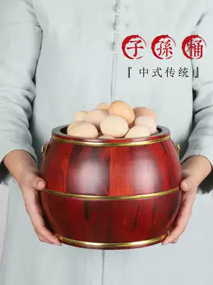 Wedding children barrel solid wood single toilet wedding supplies sour branch wood joy bucket early birth noble child daughter dowry