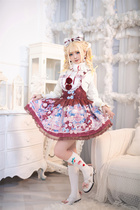 Dear Dolls L879 original lolita doll machine printed gradient strap skirt