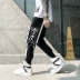 Bf gió hip hop quần lỏng lẻo cộng với nhung dày Harley Harlan overalls quần chân quần quần thể thao thủy triều quần lót nam Quần Harem