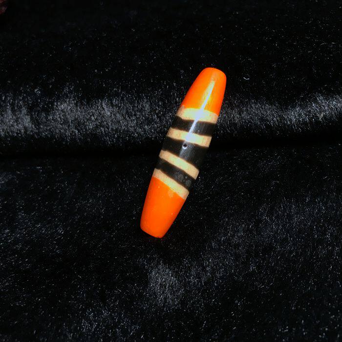 Tibetan text play hand-made retro craft orange seven-line feeder beads choker size about 12*5