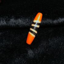 Tibetan text play hand-made retro craft orange seven-line feeder beads choker size about 12*5