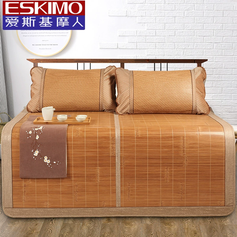 Eskimo mùa hè tre mat mùa hè mat gấp ký túc xá nhà máy nước sinh thái carbonized sinh viên hai mặt mat 1.8 - Thảm mùa hè