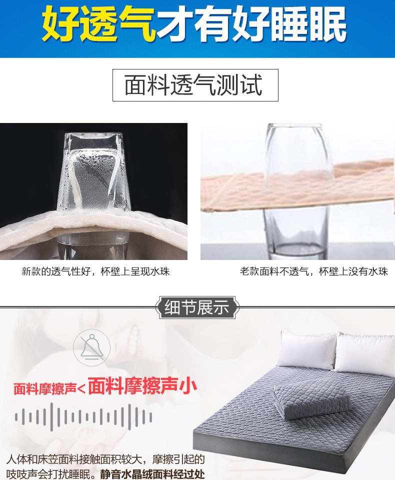 Giường nhung pha lê đệm mền trải giường một mảnh nệm bọc bảo vệ Simmons trải giường phủ bụi chống trượt ấm ga giường chun
