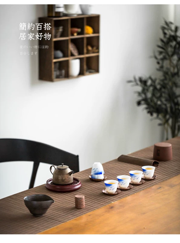 Nồi kiểu Nhật với bàn ngâm khô bakelite nhỏ miếng lót cách nhiệt bakelite ngăn đựng cốc coaster màu tím cát ấm trà bộ khay trà - Trà sứ