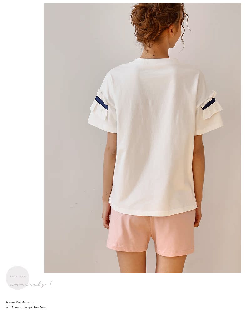 Bộ đồ ngủ của cặp đôi đồ lót nữ mùa hè Han tươi sinh viên phim hoạt hình đồ ngủ cotton ngắn tay cotton phù hợp với nam bộ mặc nhà
