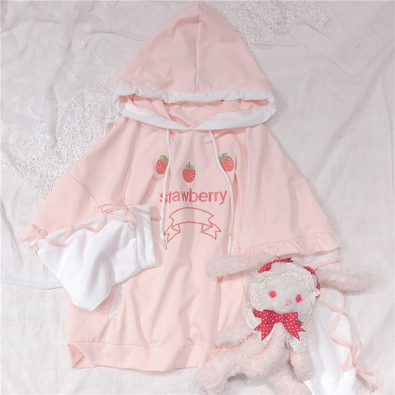 Kawaii Sweet Strawberry Harajuku Hoodie Limited Edition Kawaii Wish