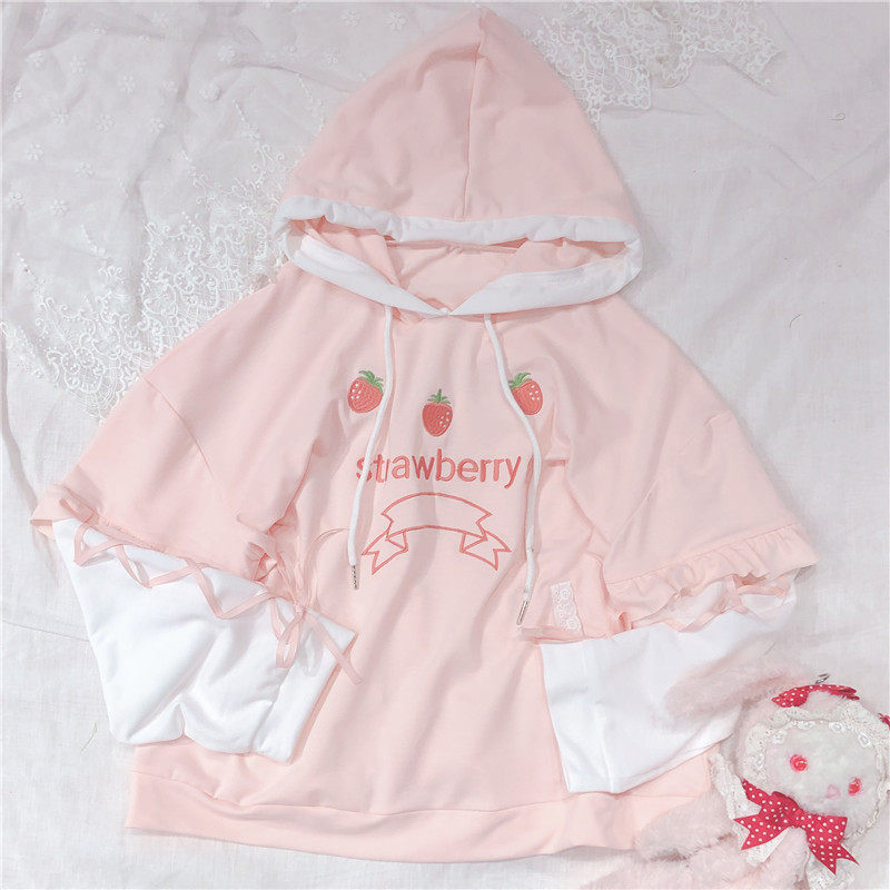 Kawaii Sweet Strawberry Harajuku Hoodie Limited Edition Kawaii Wish