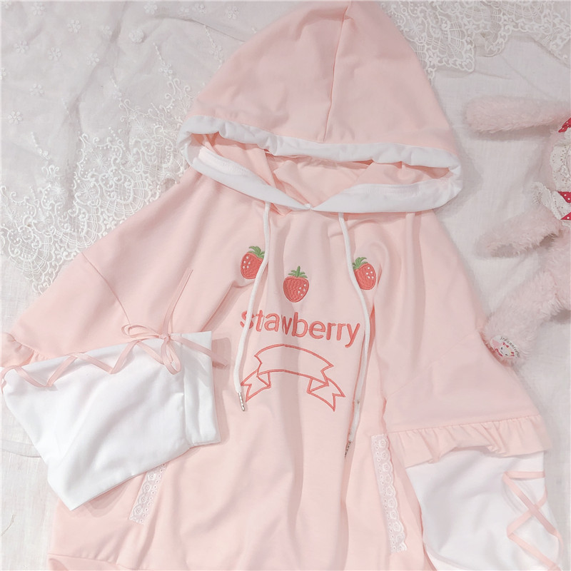 Kawaii Japanese Style Strawberry Harajuku Hoodie