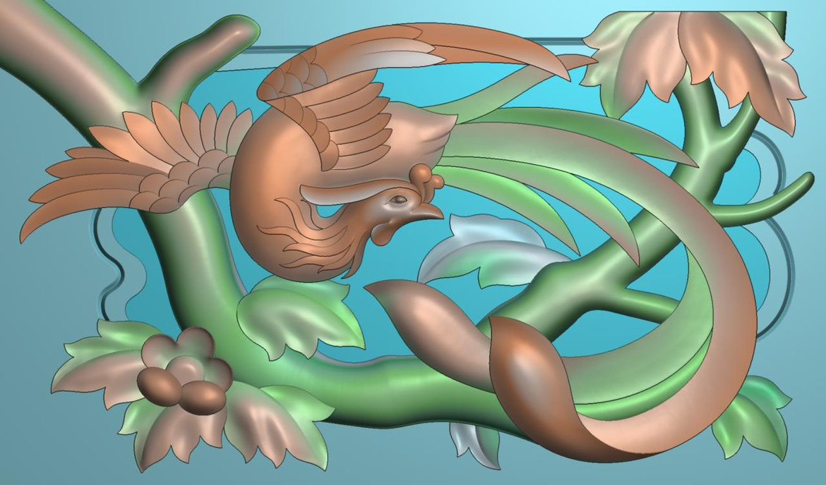 精雕图凤凰与东阳木雕工艺解析