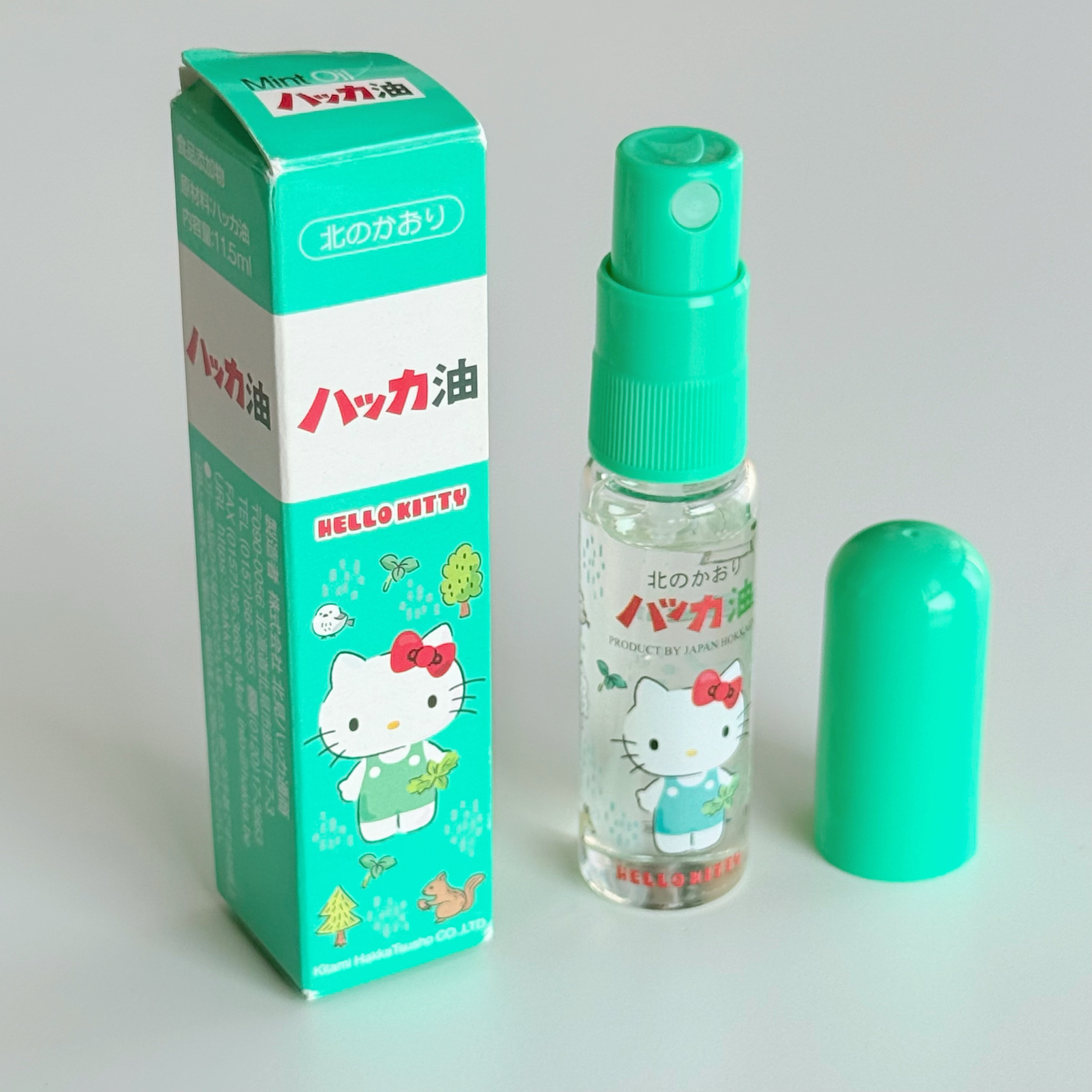 【日本直邮】 日本 KINCHO 北海道北见 hello kitty限量版 薄荷油清凉油喷雾11.5ml