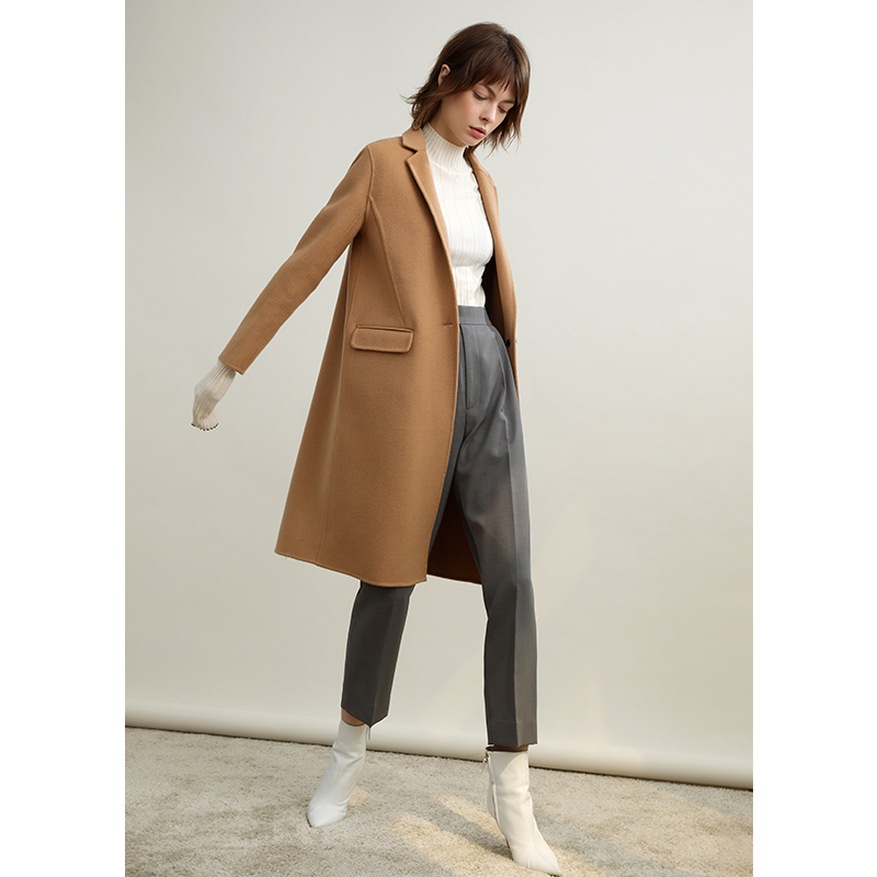 2021 Winter double-sided wool coat of wool coat with light lavish chic hair sumpsuit with a long version in the fur coat