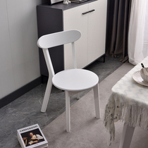 Solid wood chair Nordic Louis chair simple back chair home dining chair restaurant Cafe casual Net red chair